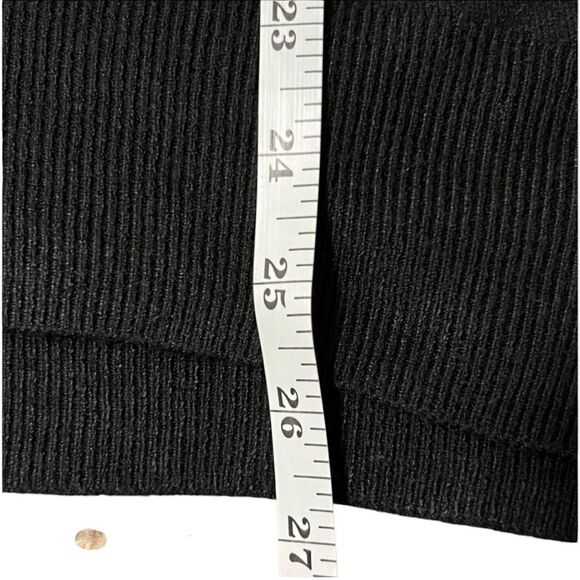 Sweet Romeo Black High-Low Turtleneck Sweater MEDIUM Lagenlook Minimalist - Picture 9 of 11
